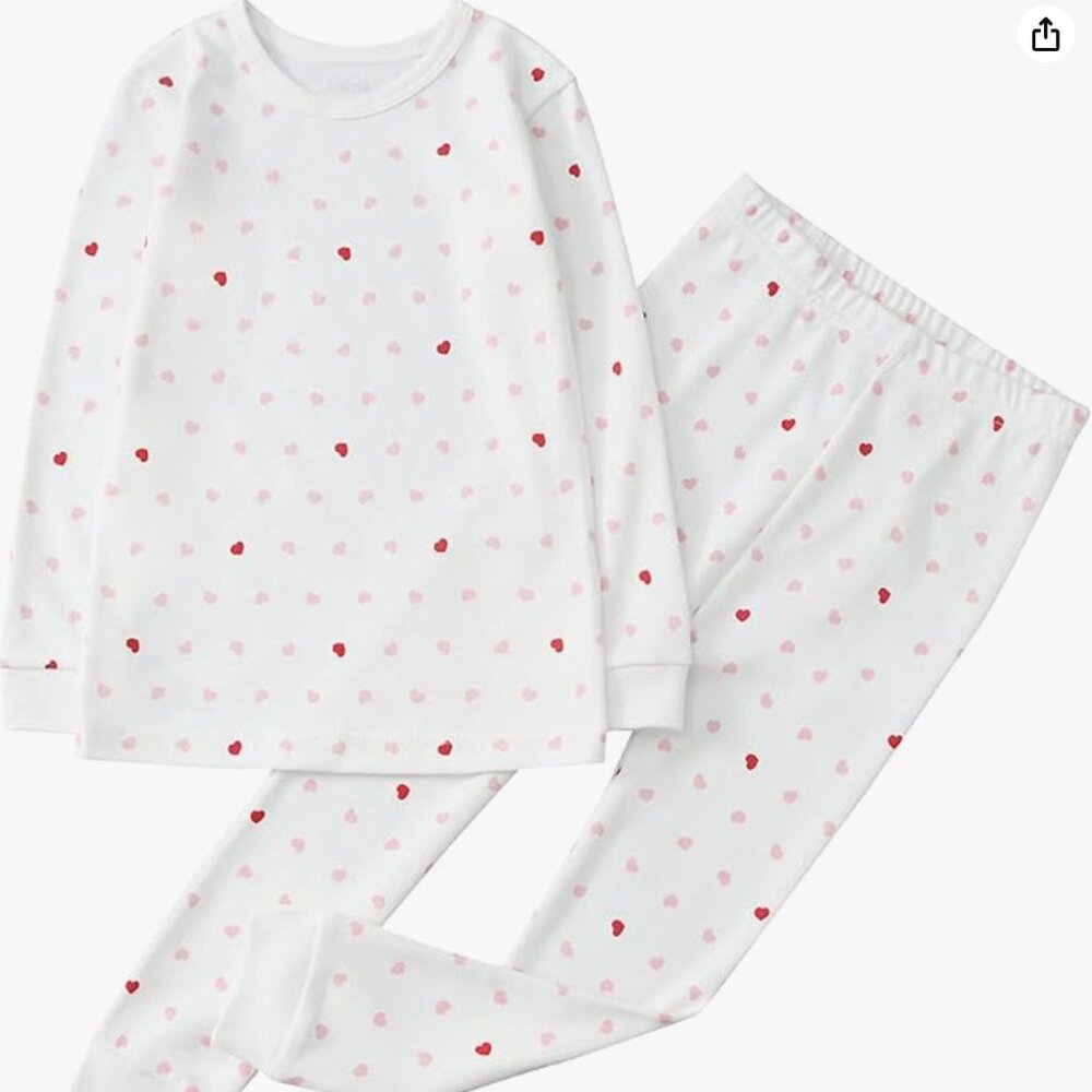 Owlivia 100% Organic Cotton Baby Long Sleeve Pajama Sets, Toddler Girl 2-Piece